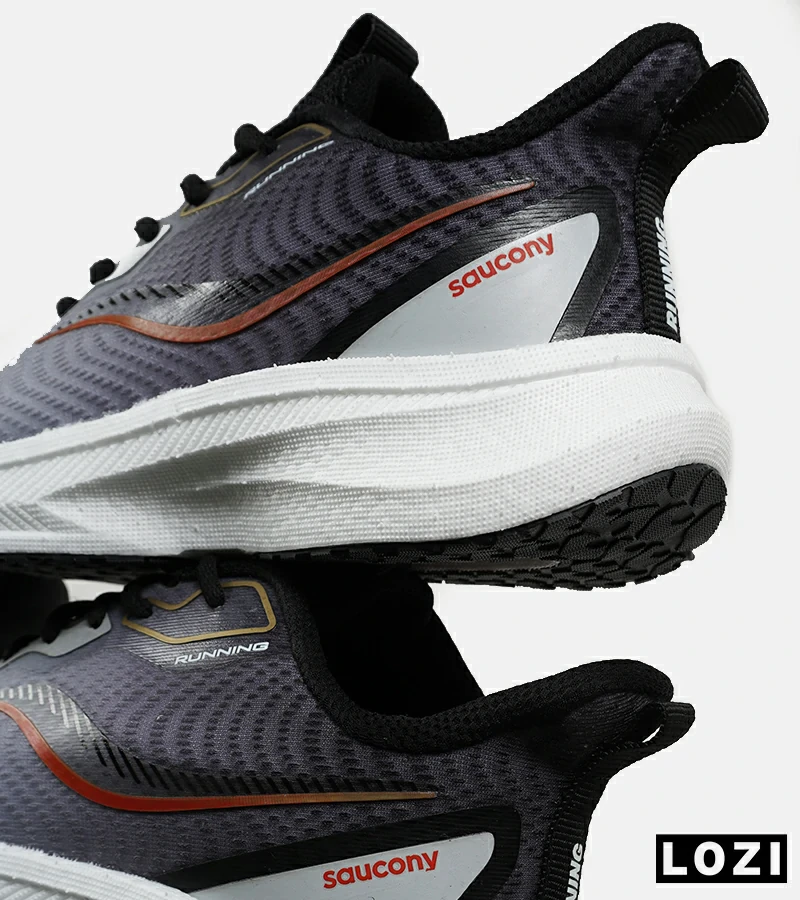 کفش کتانی طوسی Saucony Ride Review مدل 7178