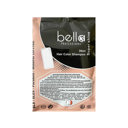 شامپو رنگ مو ساشه ایی BELLA رنگ صدفی شماره 1010 30 میل