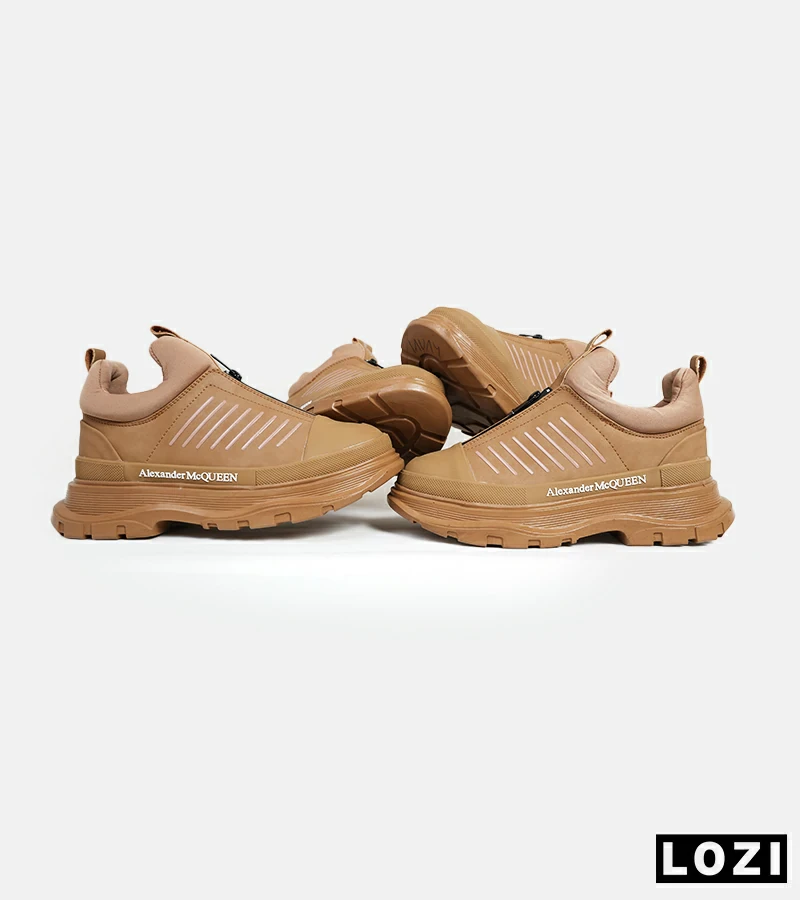 کفش کتانی نیم ساق قهوه ای Alexander McQueen مدل 5760