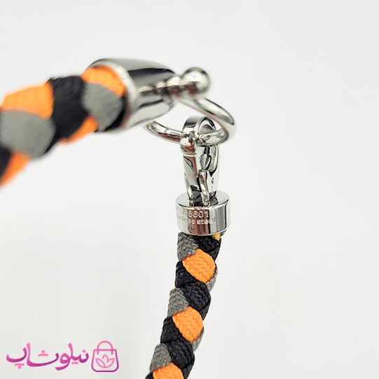 دستبند امگا کنفی مردانه سه رنگ قفل نقره ای کیفیت مستر کد 600