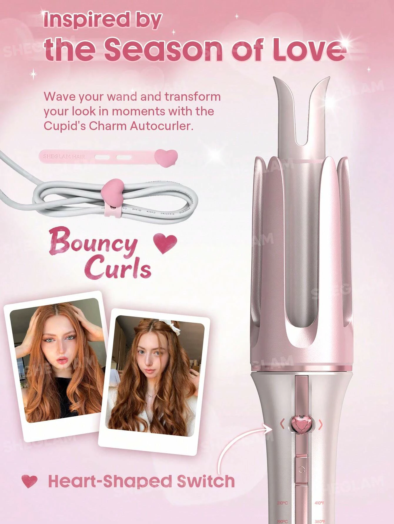 فرکننده خودکار مو شیگلم SHEGLAM Cupid's Charm 25mm