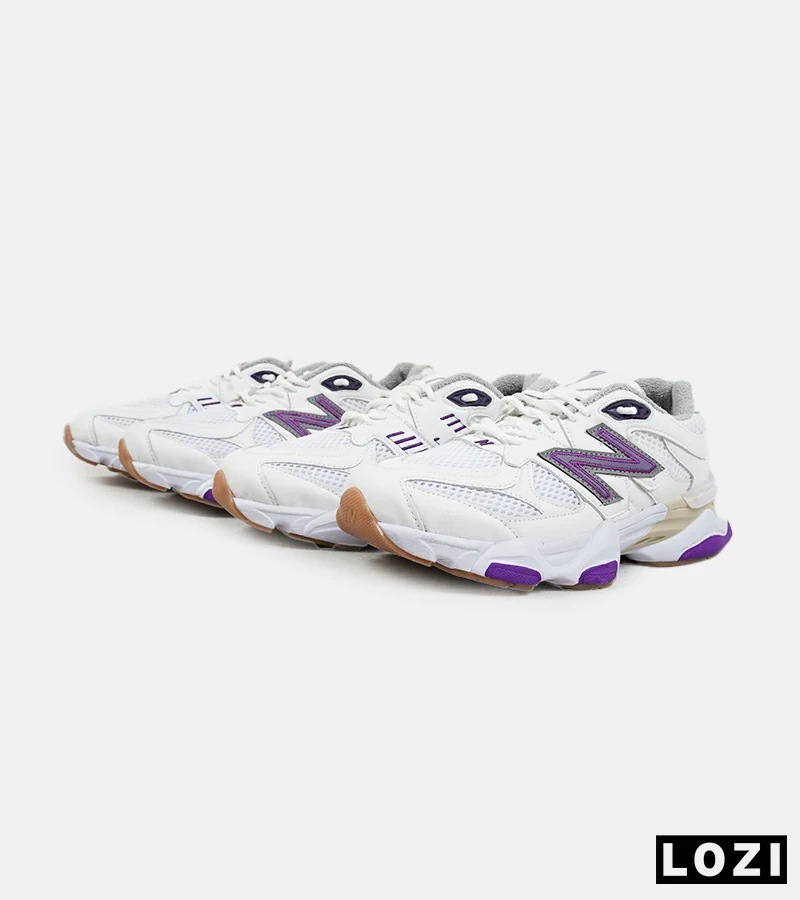 کفش کتانی مردانه و زنانه سفید بنفش NEW BALANCE 9060 مدل 2153