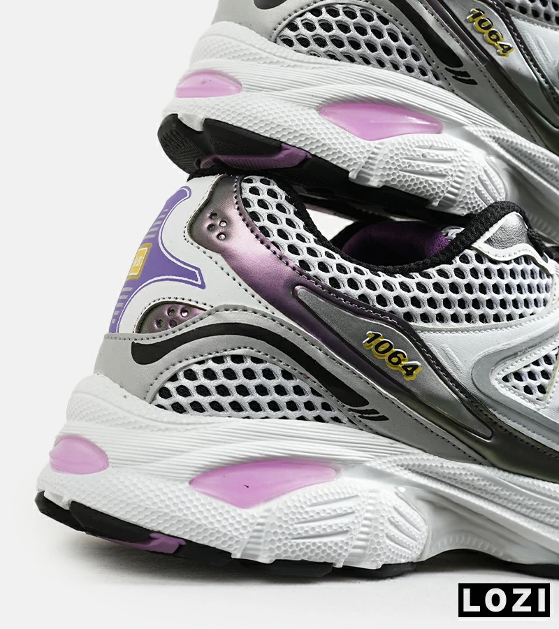 کفش کتانی مردانه و زنانه سفید مشکی بنفش NEW BALANCE 1064 V.2 مدل 6360