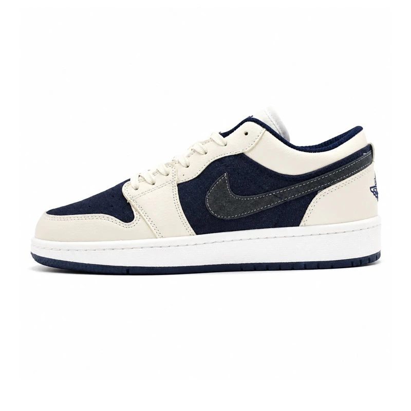 کفش و کتانی مردانه مدل نایک ترویس NIKE TRAVIS رنگ کرم سرمه ای کد 30957