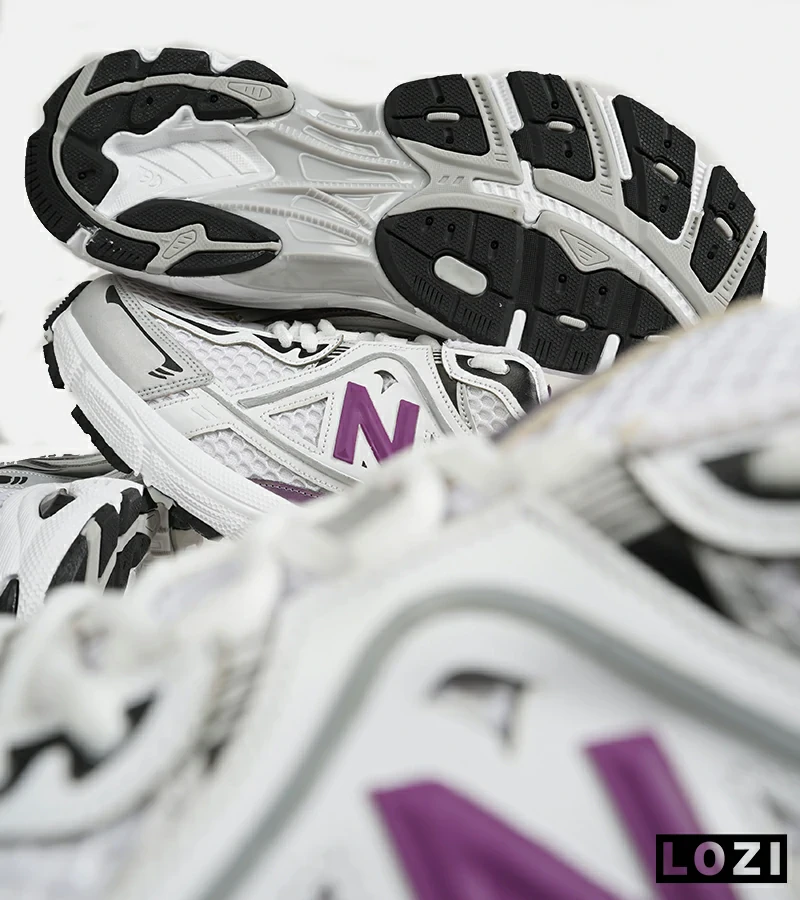 کفش کتانی مردانه و زنانه سفید بنفش NEW BALANCE 1064 V.2