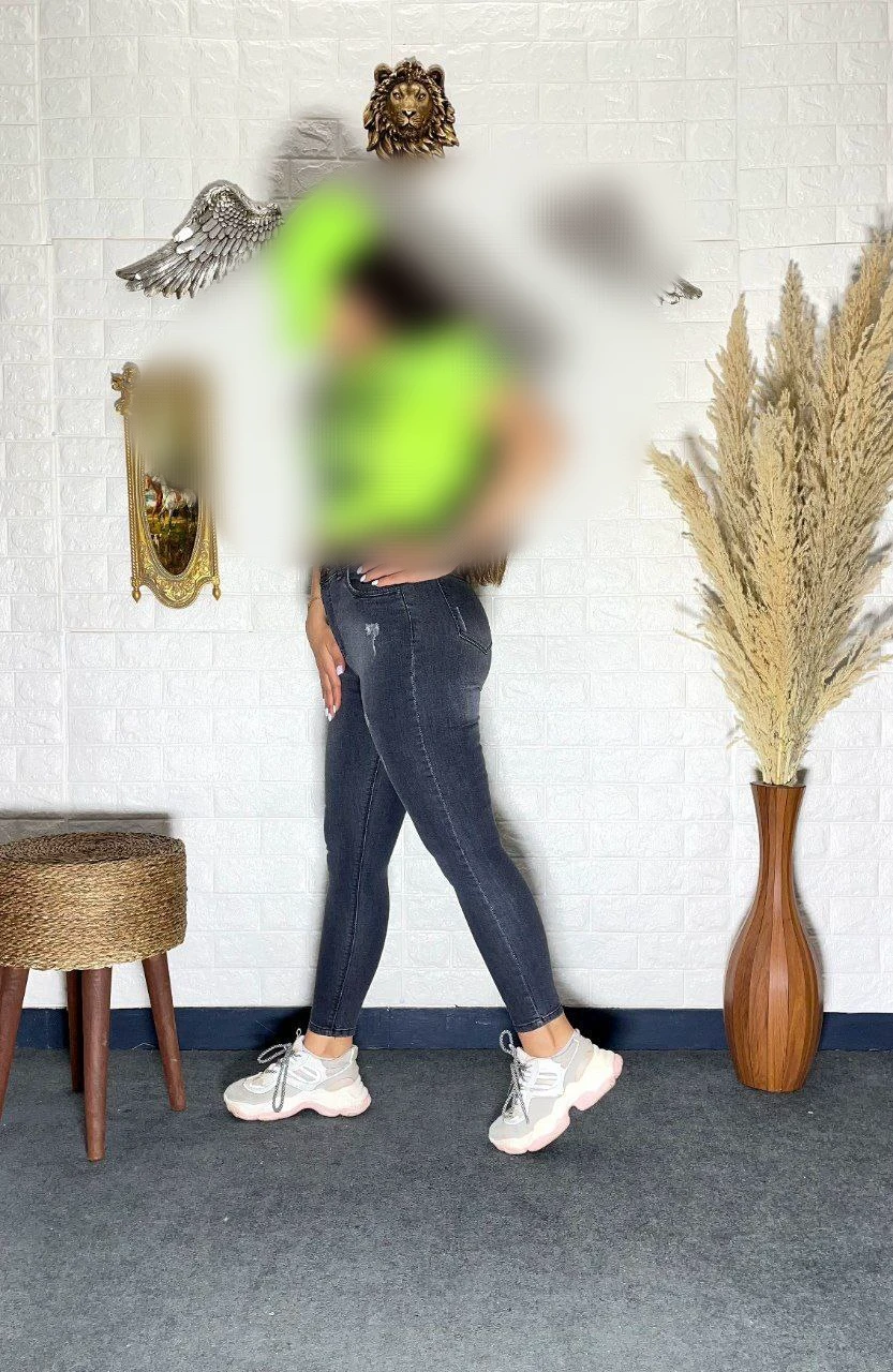 شلوار لی جذب طوسی