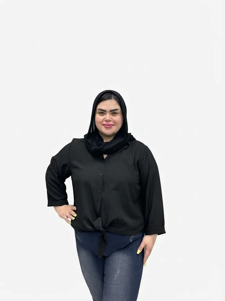 شومیز گره‌ای سایز بزرگ زنانه