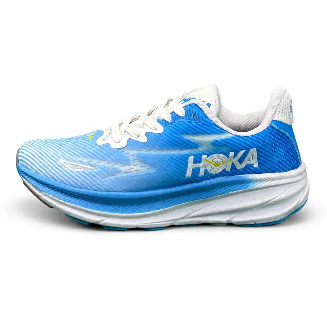 کفش کتانی مردانه مدل رانینگ هوکا آبی سفید HOKA