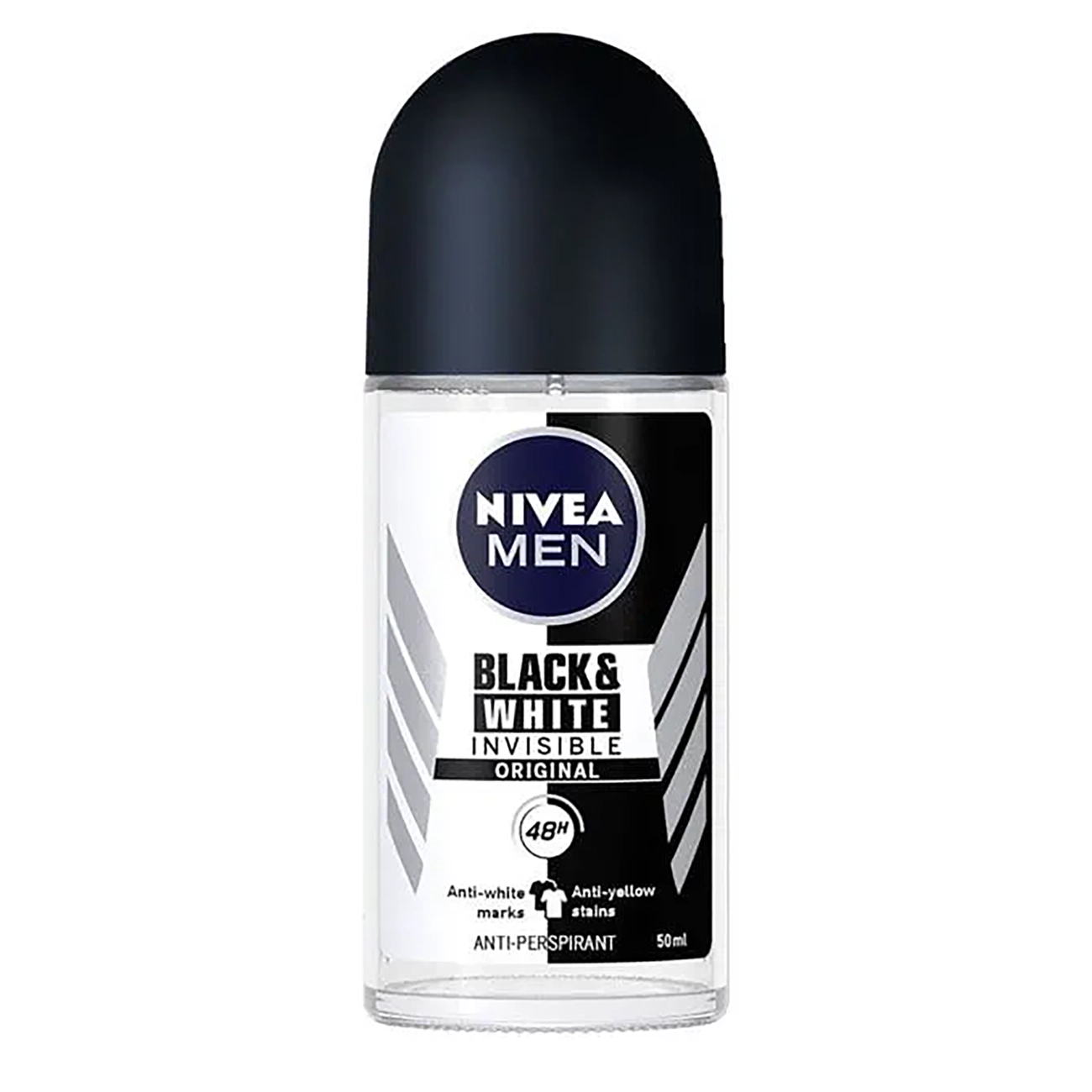 رول ضد تعریق مردانه نیوآ مدل Black & White Invisible Original ماندگاری 48 ساعته
