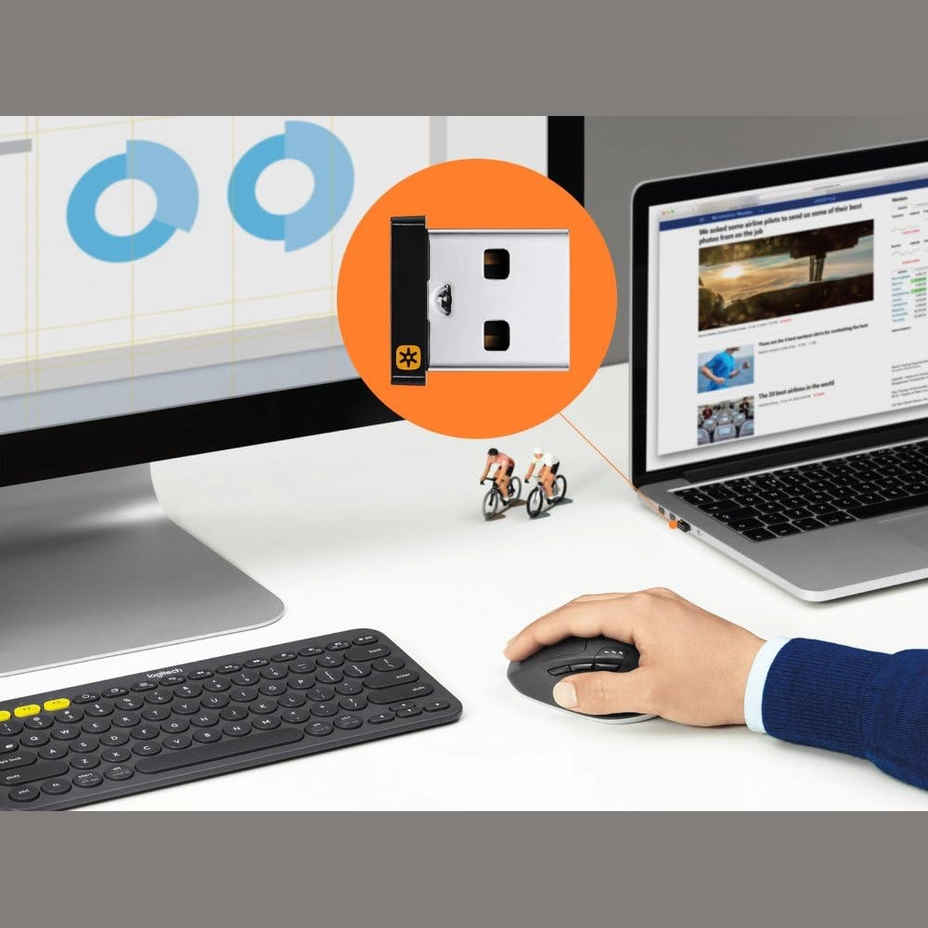 دانگل USB بی سیم لاجیتک Logitech مدل Unifying