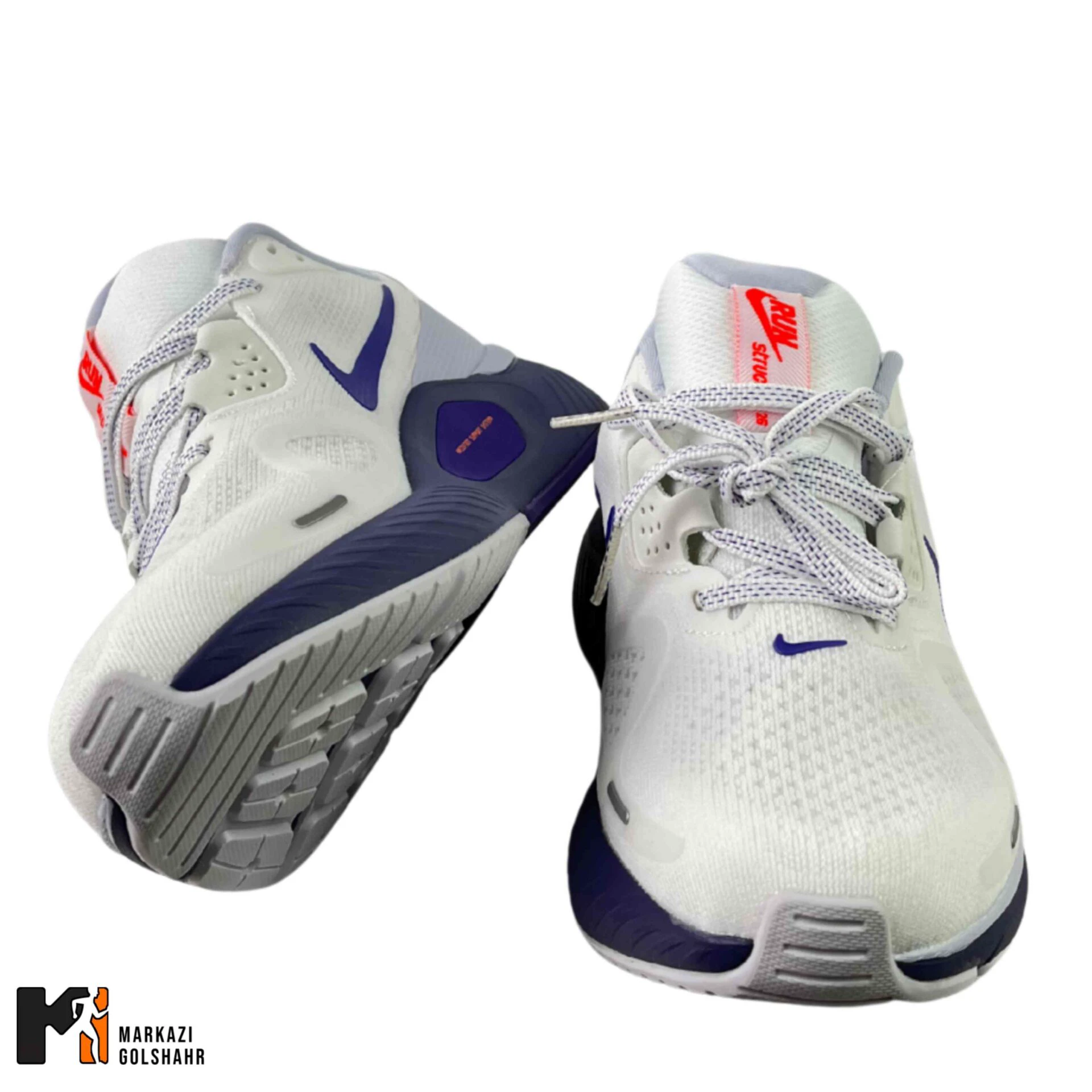 کفش زنانه نایک سفید بنفش مدل structure26