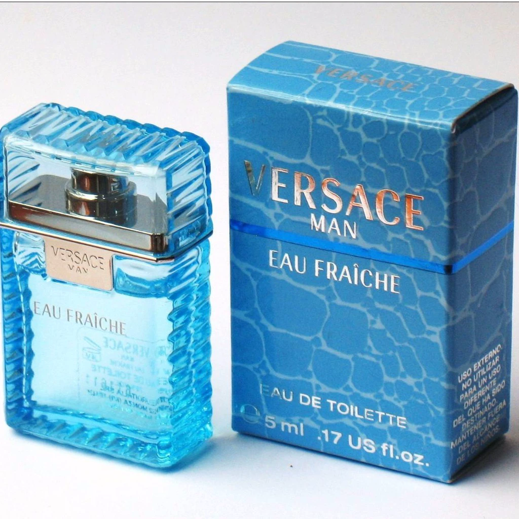 عطر ادکلن مینیاتوری ورساچه من او فرش ادوتویلت 5 میل اصلی Versace Man Eau Fraîche EDT Miniature 5ml Original