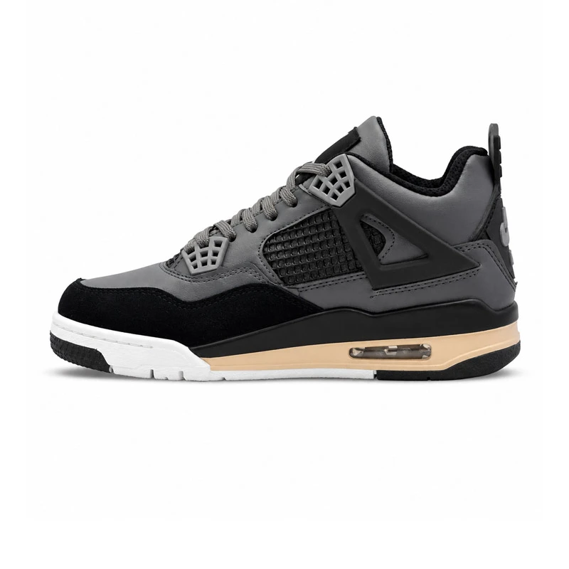 کفش و کتانی مردانه ساق‌دار مدل جردن NIKE AIR JORDAN 4 رنگ طوسی مشکی کد 2152