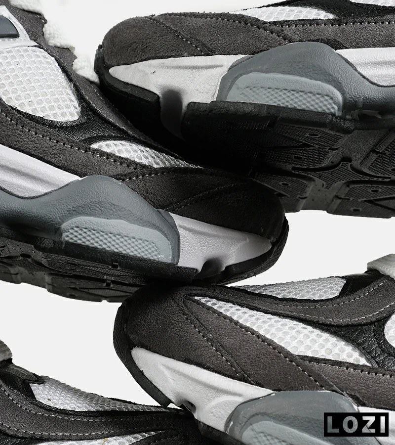کفش کتانی مردانه و زنانه طوسی مشکی سفید NEW BALANCE 9060 مدل 7308