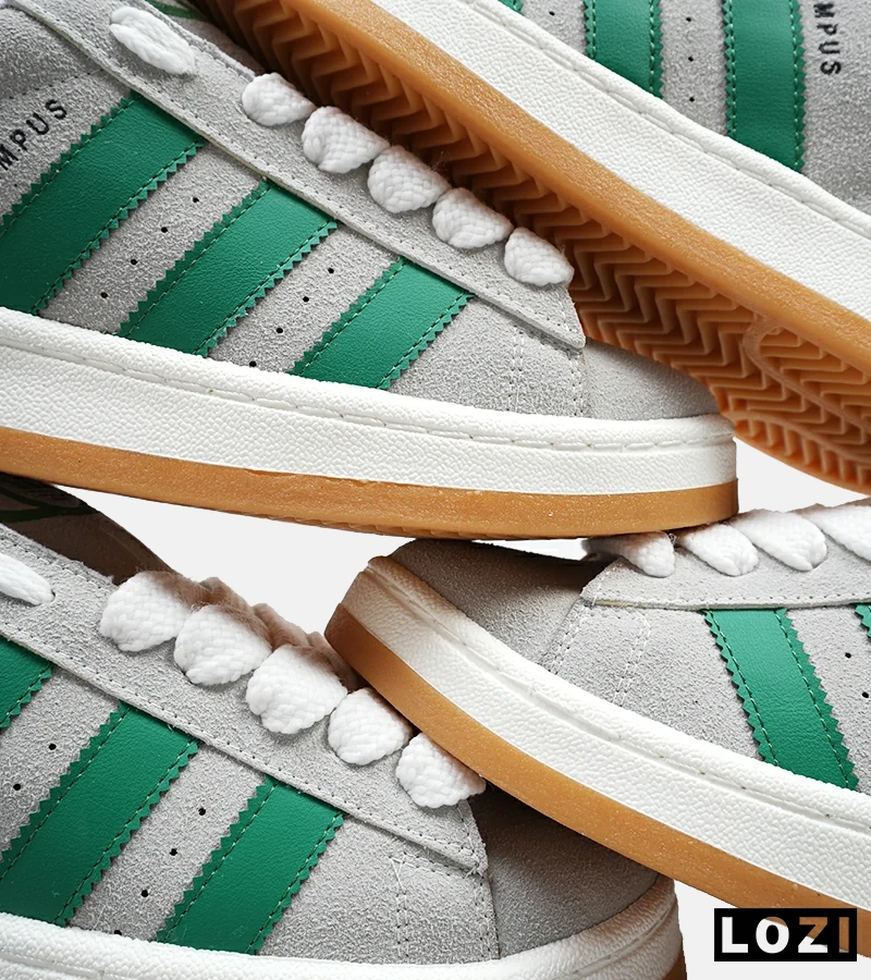 کفش کتانی مردانه طوسی سبز ADIDAS Campus مدل 4686