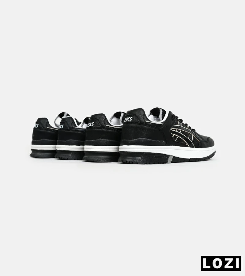 کفش کتانی مردانه مشکی سفید ASICS TIGER RUNNER II مدل 6691
