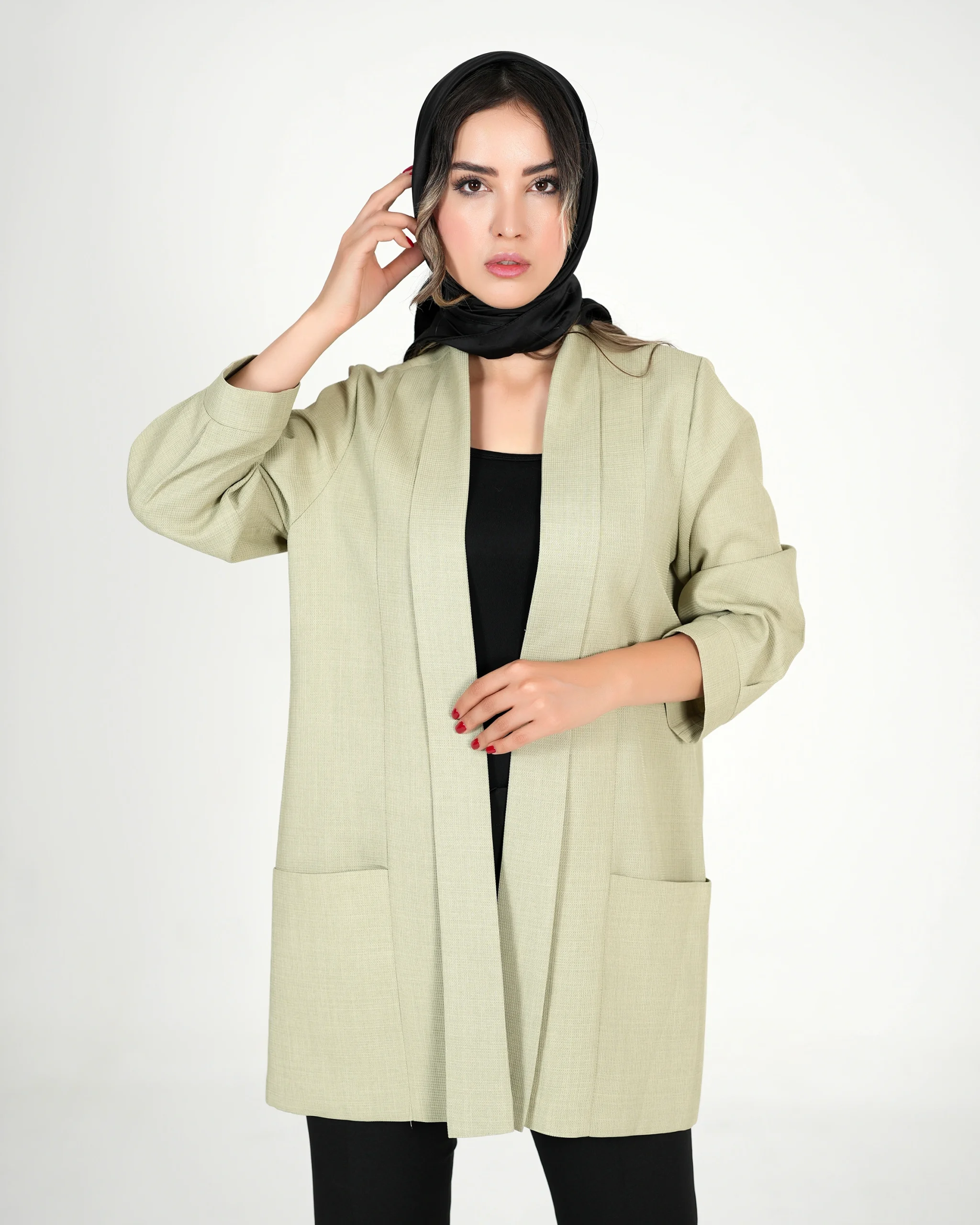 مانتو زنانه کرپ بیسکویتی کد 199 (115)