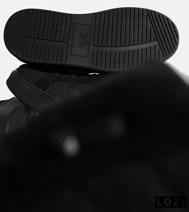 کفش کتانی کژوال مردانه مشکی ZARA مدل 7146
