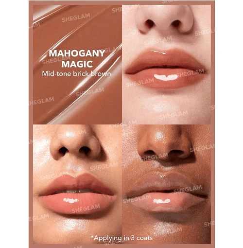 برق لب حجم دهنده شیگلم رنگ Mahogany magic