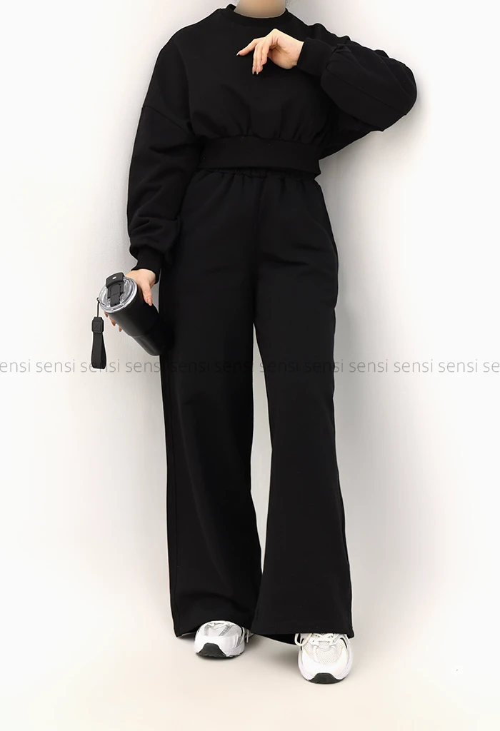 ست کراپ دورس شلوار رنگی کد1004915