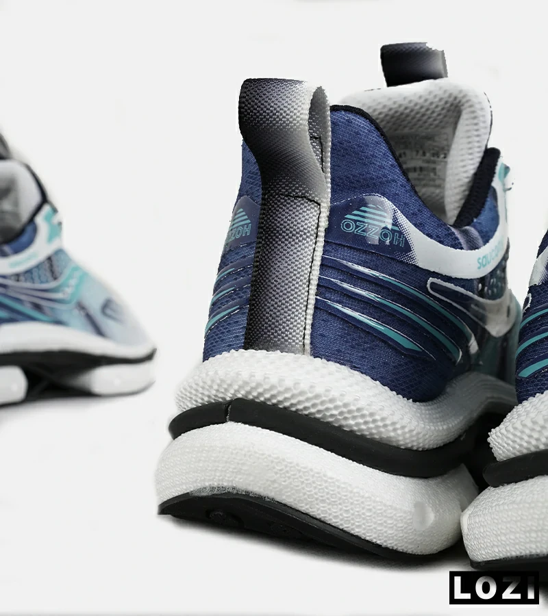 کفش کتانی سفید آبی Saucony Axon 3 مدل 7400