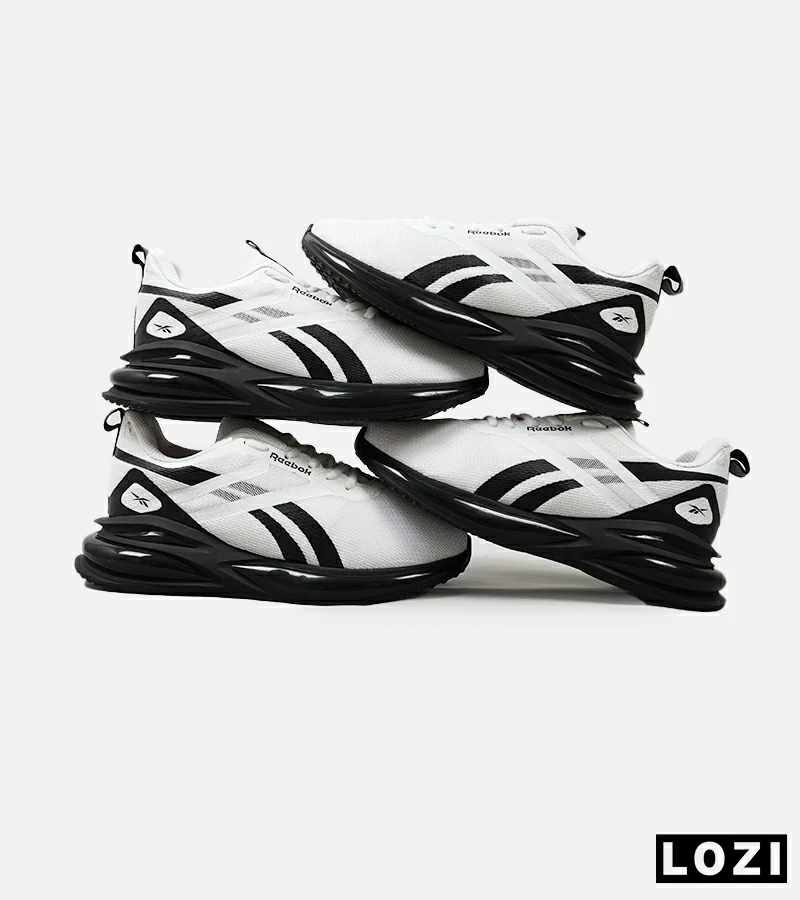 کفش کتانی مردانه و زنانه سفید مشکی Reebok مدل 5012