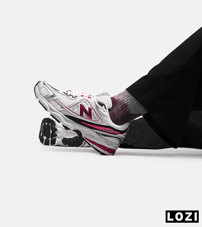 کفش کتانی مردانه و زنانه سفید سرخابی NEW BALANCE 1064 مدل 5623