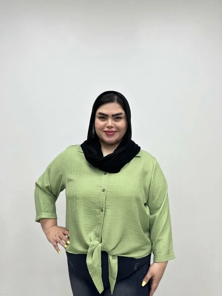 شومیز گره‌ای سایز بزرگ زنانه