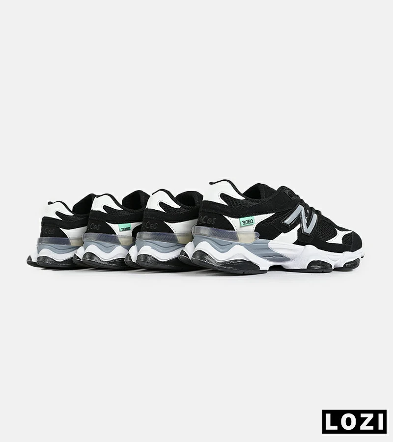 کفش کتانی مردانه و زنانه مشکی سفید NEW BALANCE 9060 مدل 7320