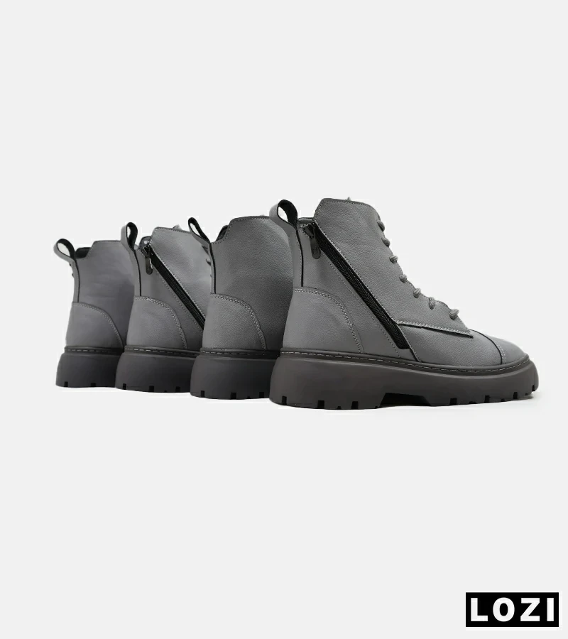 نیم بوت چرمی مردانه طوسی Timberland مدل 5432