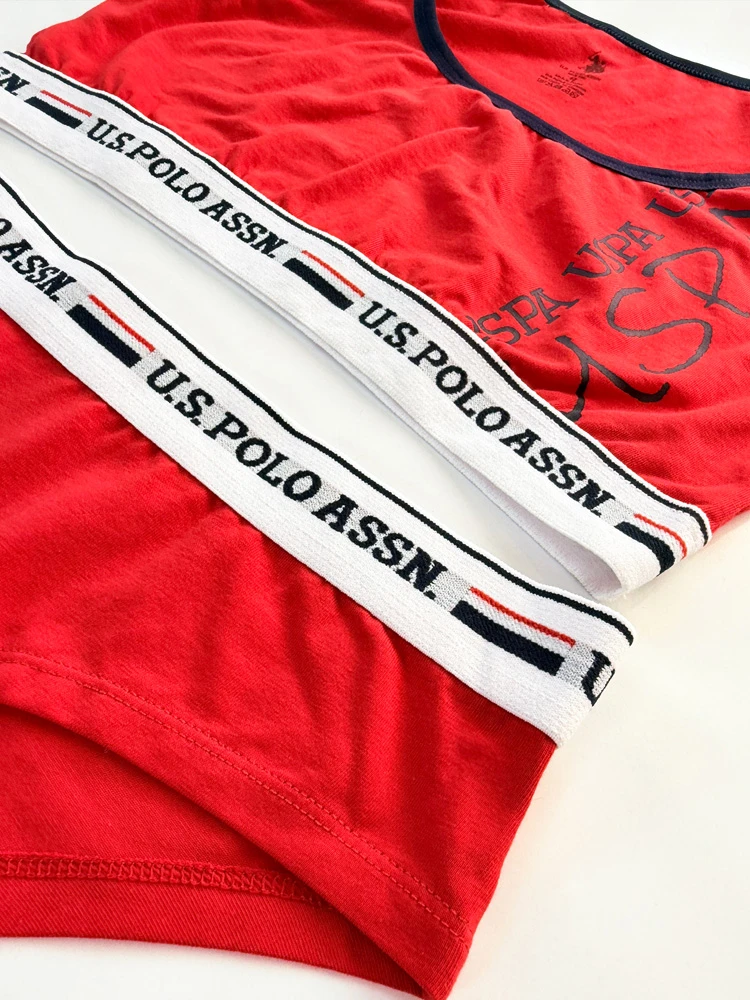 ست نیم‌تنه بدون کاپ و شورت اسلیپ اسپورت پولو U.S Polo Assn