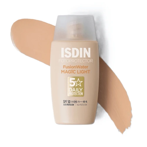 ضد آفتاب SPF 50 فیوژن واتر مجیک ایزدین رنگ لایت 50 میل