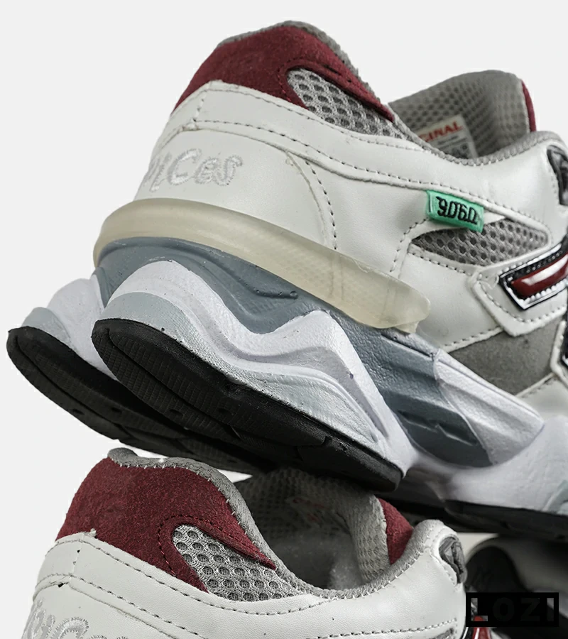 کفش کتانی مردانه و زنانه سفید قرمز طوسی NEW BALANCE 9060 مدل 7315