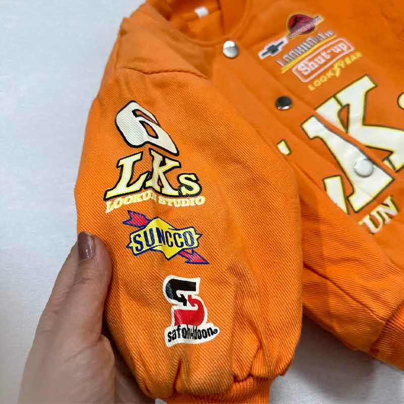 کاپشن خلبانی بچه گانه طرح مسابقات موتورسواری