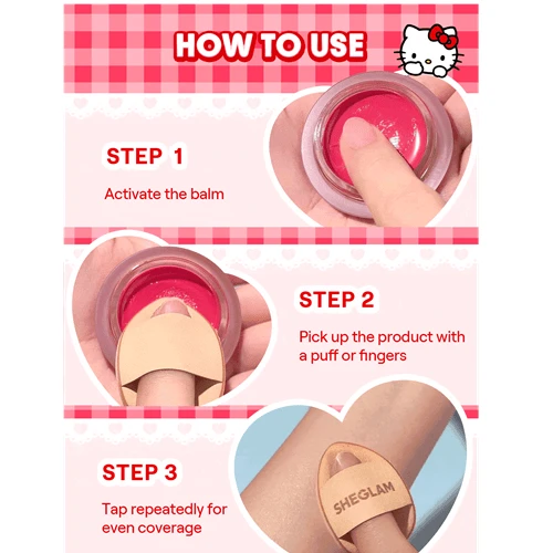 رژگونه کرمی شیگلم مدل هلو کیتی رنگ PURRITY