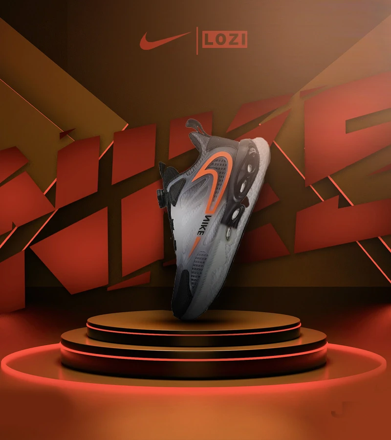 کفش کتانی مردانه و زنانه طوسی مشکی نارنجی NIKE AirMax Advantage مدل 7407