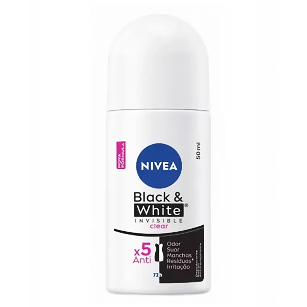 رول ضد تعریق زنانه nivea نیوآ مدلBlack & White Invisible Clear ماندگاری 72ساعته