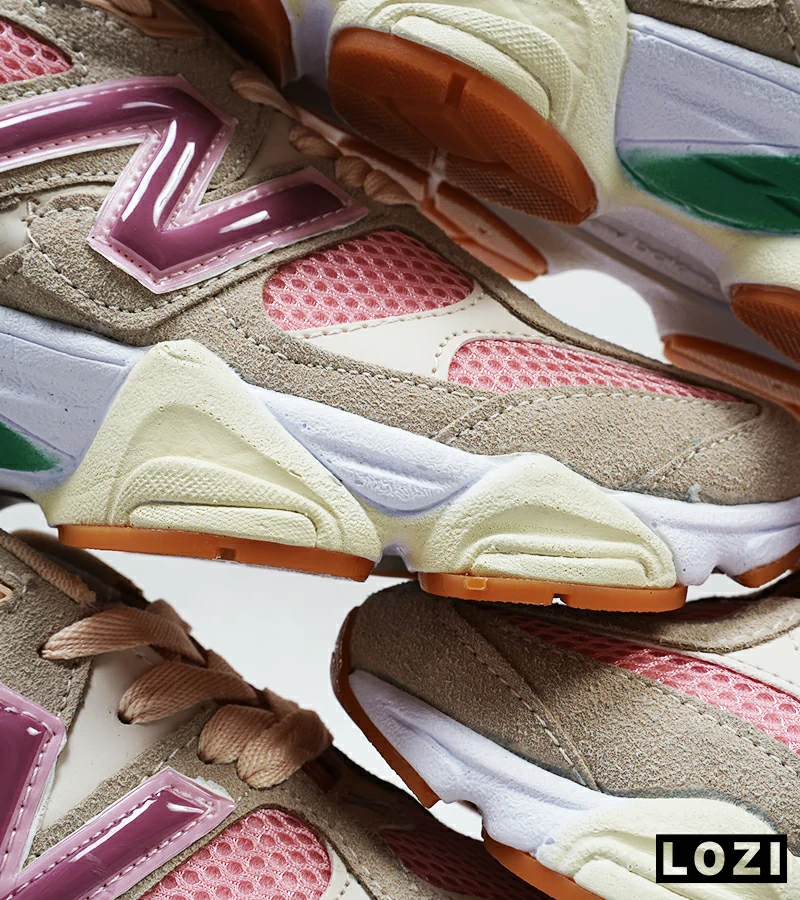 کفش کتانی زنانه صورتی سبز کرم NEW BALANCE 9060 مدل 4865