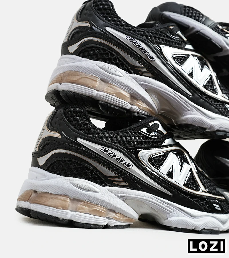 کفش کتانی مردانه و زنانه مشکی نقره ای NEW BALANCE 1064 مدل 5981