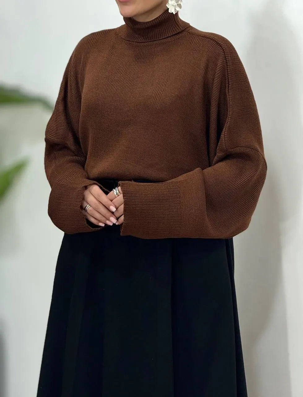 پلیور بافت یقه اسکی وانیا 5