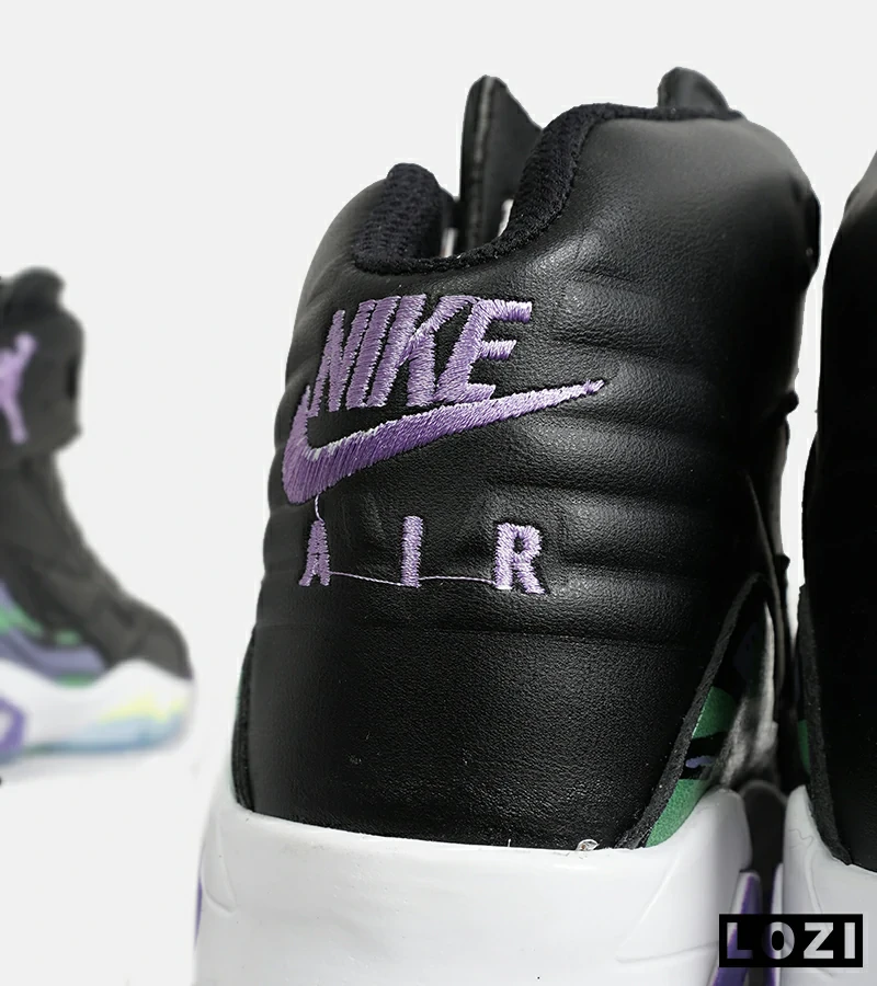 کفش کتانی ساق‌دار مردانه مشکی بنفش سبز Nike air jordan 6 مدل 6929