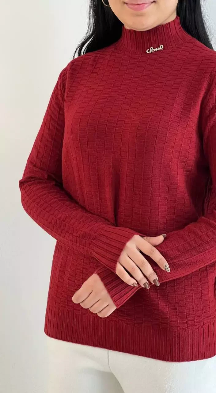 پلیور بافت گپ یقه ایستاده کد 5381