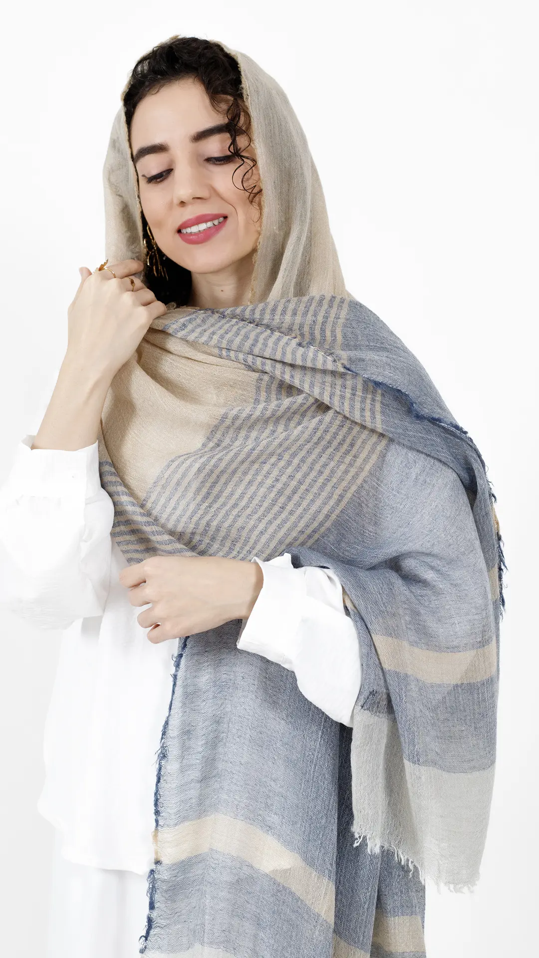 شال کنفی دو رنگ وارداتی