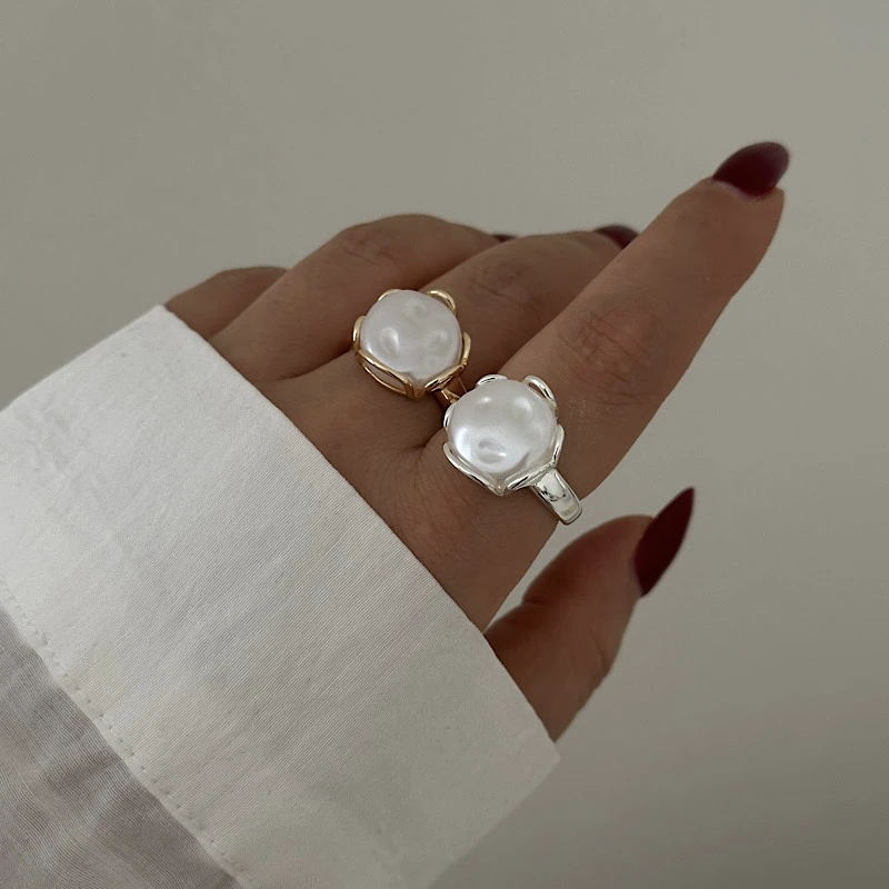 انگشتر زنانه مینیمال مرواریدی کد 839