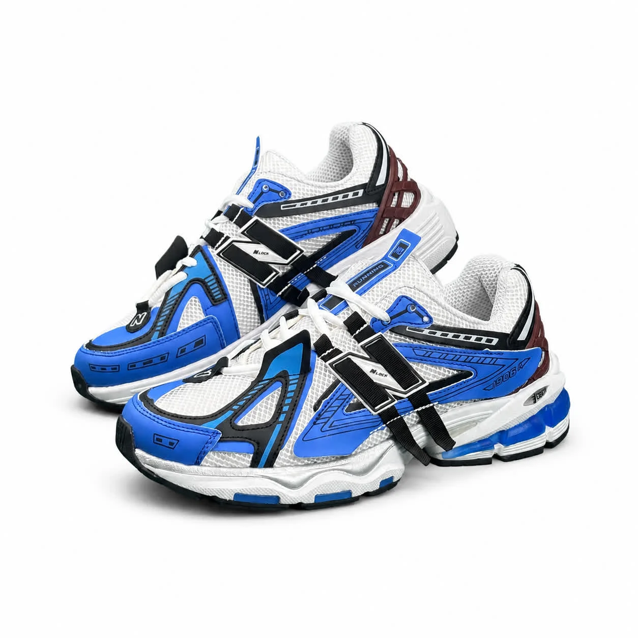 کتانی مردانه نیوبالانس 1906 آبی سفید New BALANCE 1906