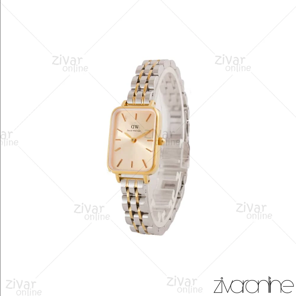 ساعت دنیل ولینگتون کوادرو زنانه مستطیلی صفحه طلایی خطی 104708