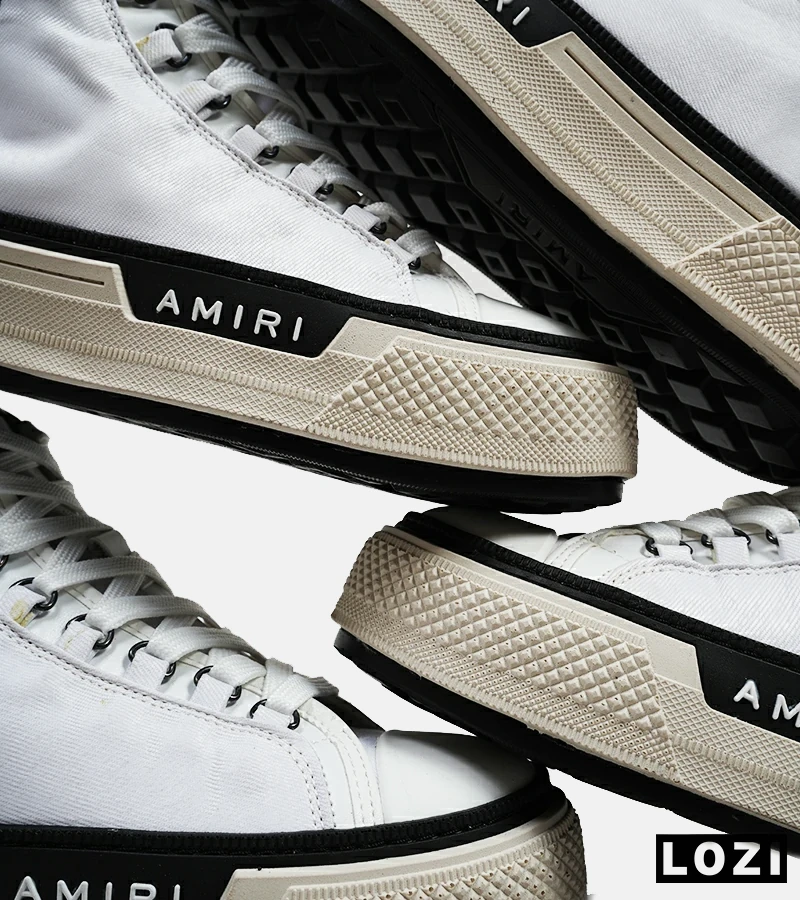 کفش اسنیکرزساق‌دار سفید Amiri Simple مدل 4815