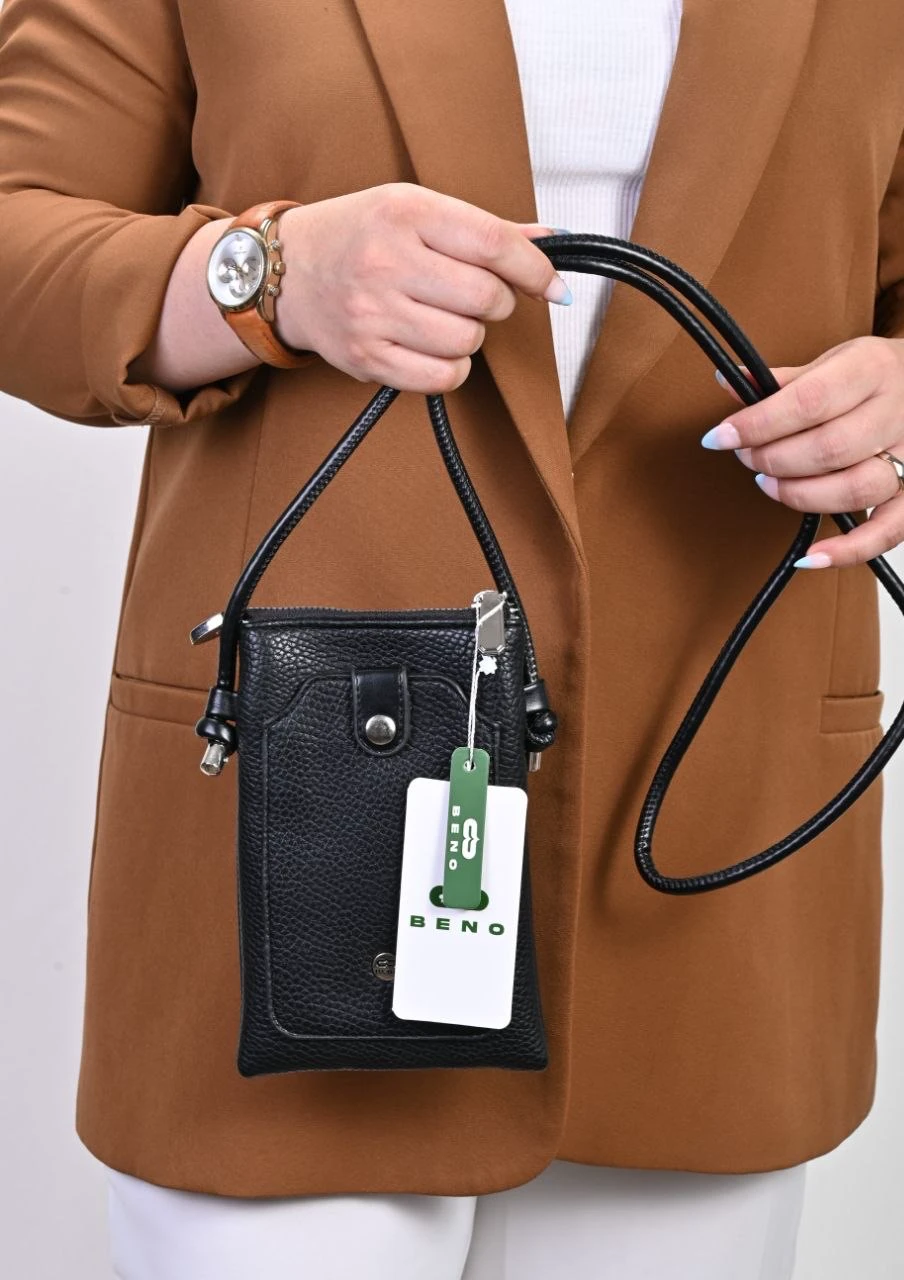 کیف موبایلی زنانه مدل پرنیان BENO کد 5099 (مشکی)