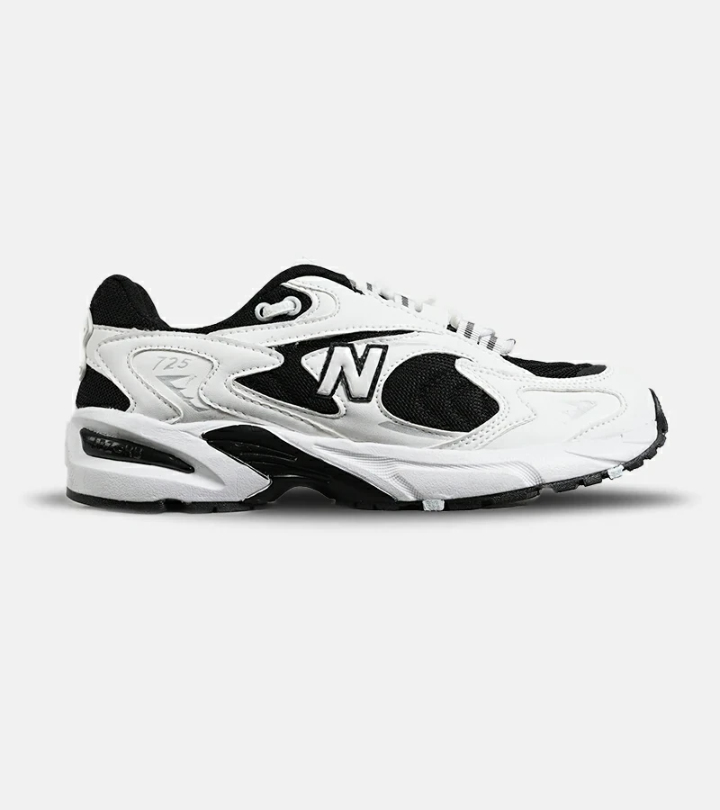 کفش کتانی مردانه و زنانه سفید مشکی NEW BALANCE 725 مدل 7270