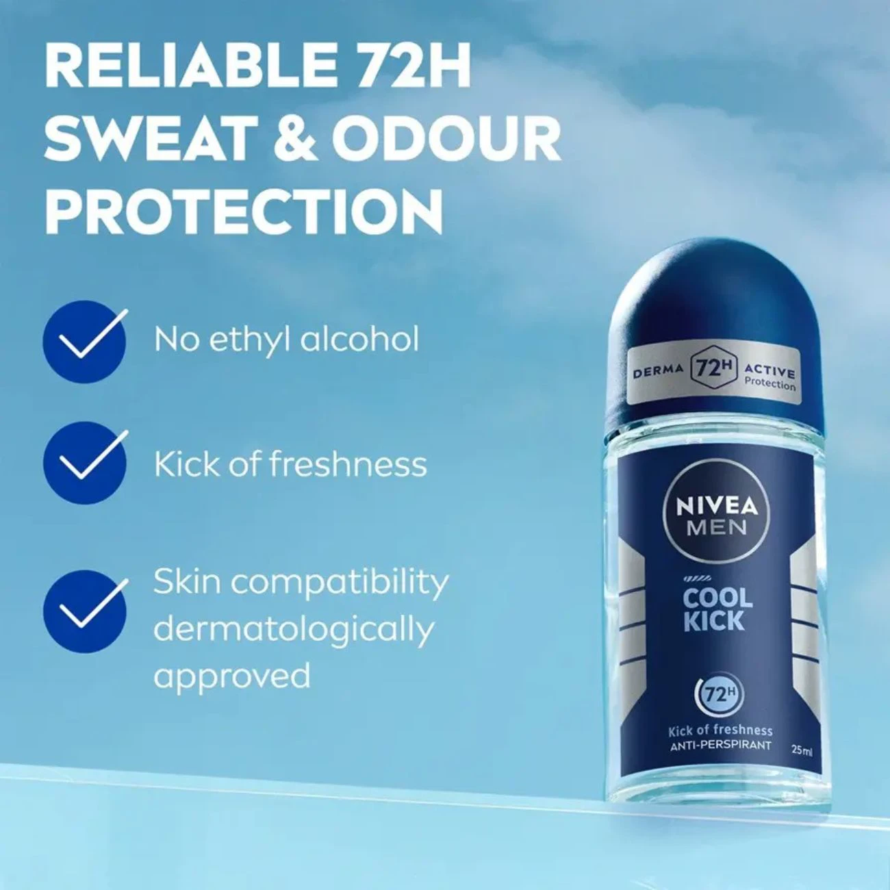 رول ضد تعریق مردانه نیوآ مدل Cool Kick 72H خنک کننده 50ml